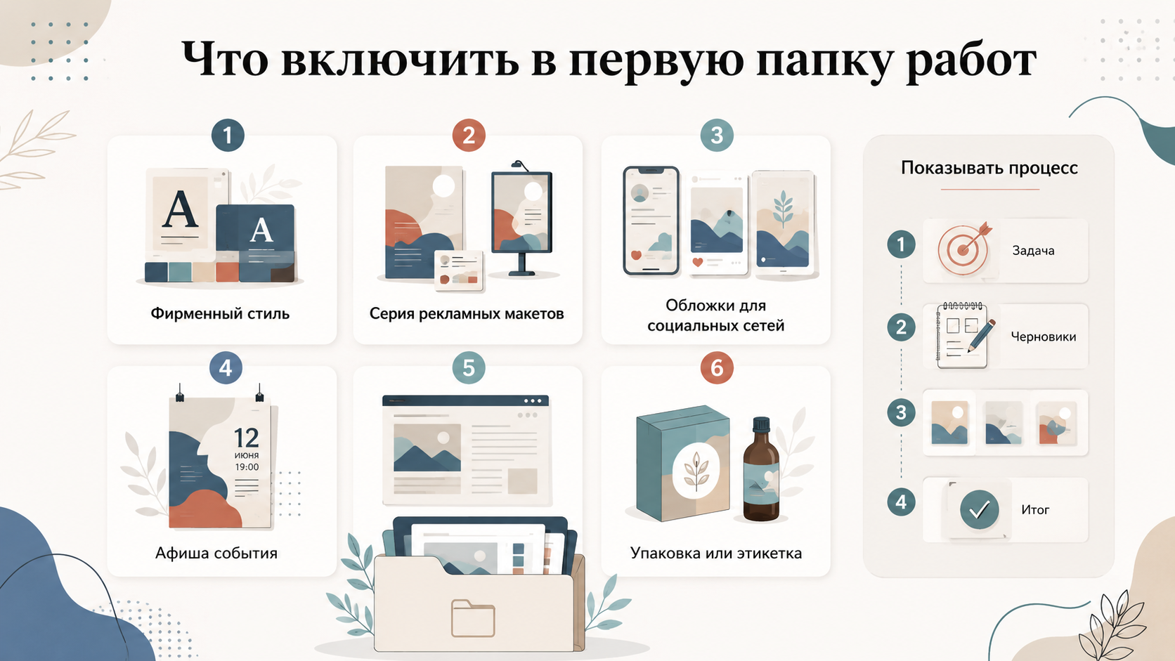 Что включить в папку работ
